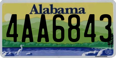 AL license plate 4AA6843