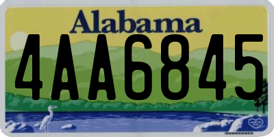 AL license plate 4AA6845