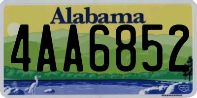 AL license plate 4AA6852