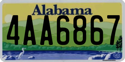 AL license plate 4AA6867