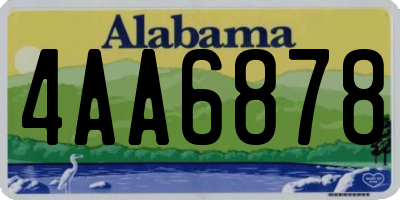 AL license plate 4AA6878