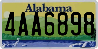 AL license plate 4AA6898