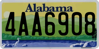 AL license plate 4AA6908