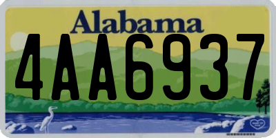 AL license plate 4AA6937
