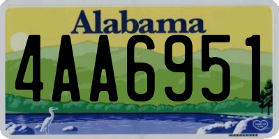AL license plate 4AA6951