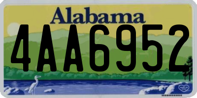 AL license plate 4AA6952