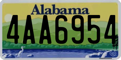 AL license plate 4AA6954