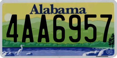 AL license plate 4AA6957