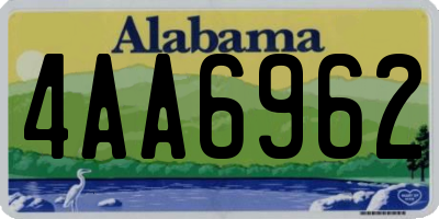 AL license plate 4AA6962