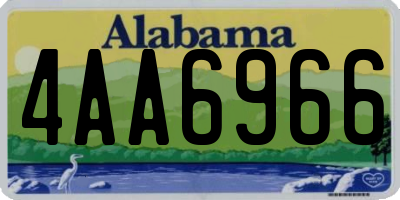AL license plate 4AA6966