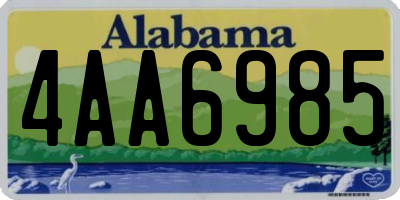 AL license plate 4AA6985