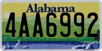 AL license plate 4AA6992