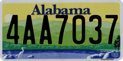 AL license plate 4AA7037
