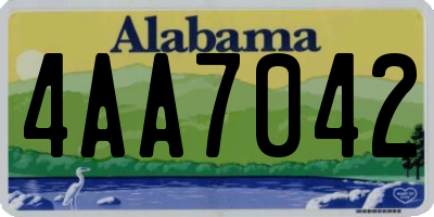 AL license plate 4AA7042