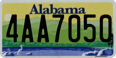 AL license plate 4AA7050