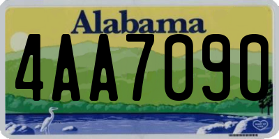 AL license plate 4AA7090