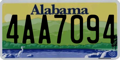 AL license plate 4AA7094