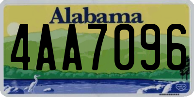 AL license plate 4AA7096