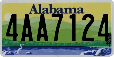 AL license plate 4AA7124