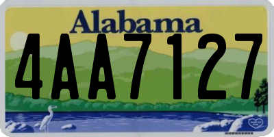 AL license plate 4AA7127