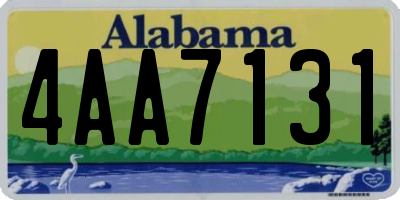 AL license plate 4AA7131