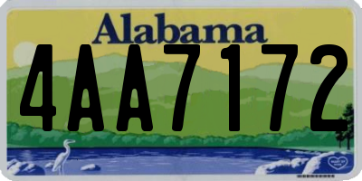 AL license plate 4AA7172