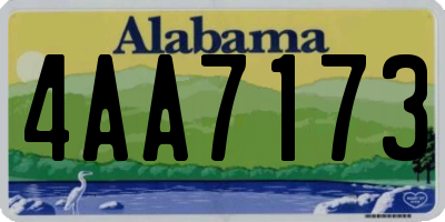 AL license plate 4AA7173