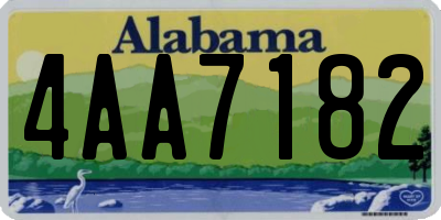 AL license plate 4AA7182