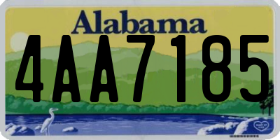 AL license plate 4AA7185