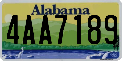 AL license plate 4AA7189