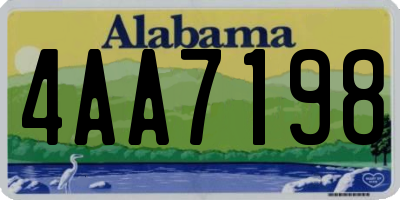 AL license plate 4AA7198