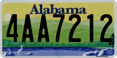 AL license plate 4AA7212