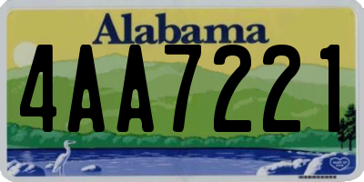 AL license plate 4AA7221
