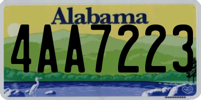 AL license plate 4AA7223
