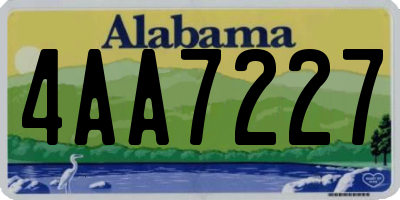 AL license plate 4AA7227