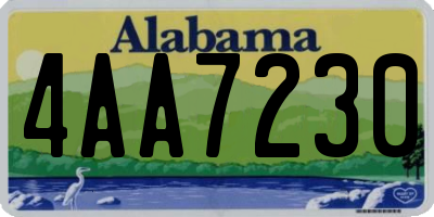 AL license plate 4AA7230