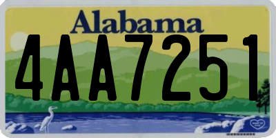 AL license plate 4AA7251