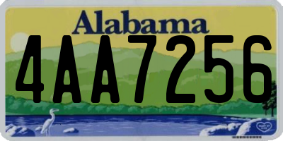 AL license plate 4AA7256