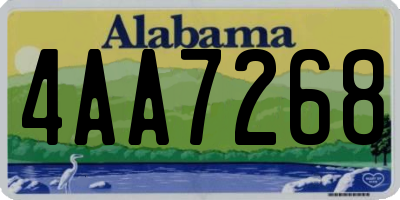 AL license plate 4AA7268