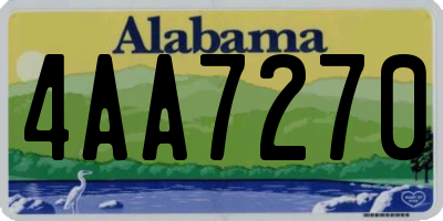 AL license plate 4AA7270