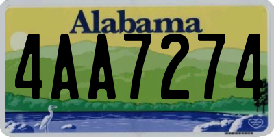 AL license plate 4AA7274