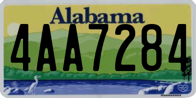 AL license plate 4AA7284