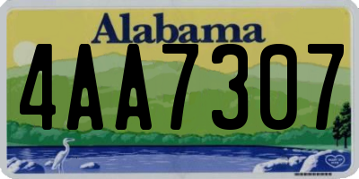 AL license plate 4AA7307