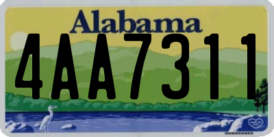 AL license plate 4AA7311