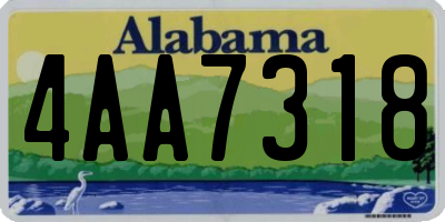 AL license plate 4AA7318