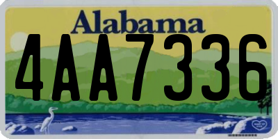 AL license plate 4AA7336