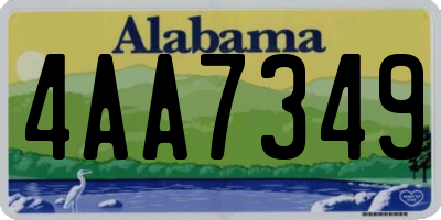 AL license plate 4AA7349
