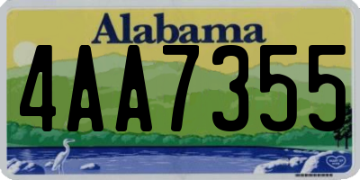 AL license plate 4AA7355