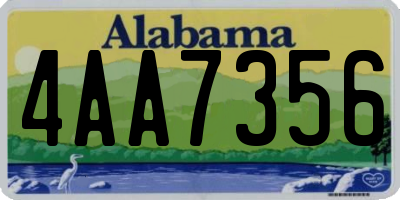 AL license plate 4AA7356