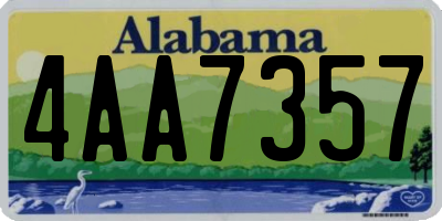 AL license plate 4AA7357